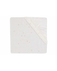 Drap housse Jersey 60x120 cm - Twinkling Wild rose