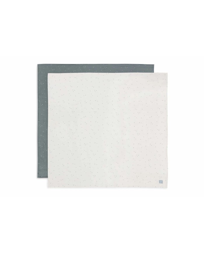 Tétras gaze de coton 115x115cm - Twinkling - 2 Unités - Sea Green