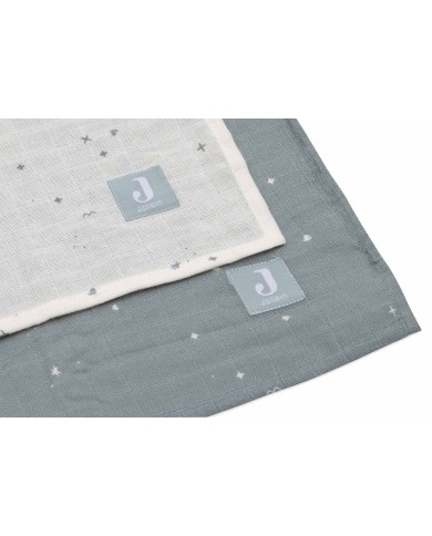 Tétras gaze de coton 115x115cm - Twinkling - 2 Unités - Sea Green