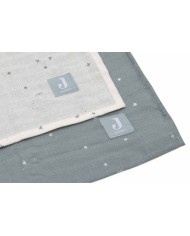 Tétras gaze de coton 115x115cm - Twinkling - 2 Unités - Sea Green