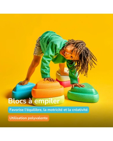 Blocky Pierres d'Équilibre Empilables - 29 cm - Multicolore