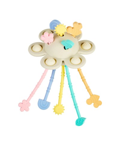 Jouet Montessori pour bébé en silicone - 20 cm - Multicolore
