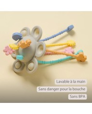 Jouet Montessori pour bébé en silicone - 20 cm - Multicolore