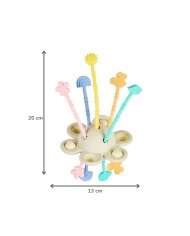 Jouet Montessori pour bébé en silicone - 20 cm - Multicolore