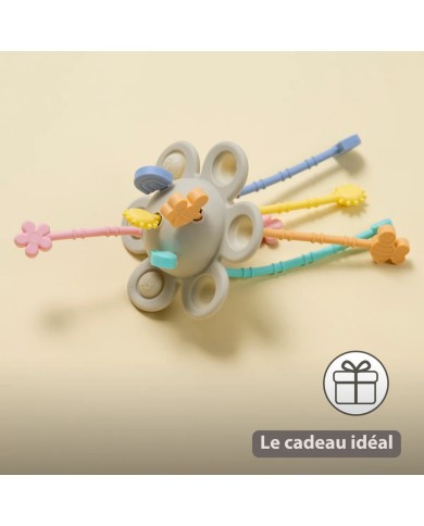 Jouet Montessori pour bébé en silicone - 20 cm - Multicolore