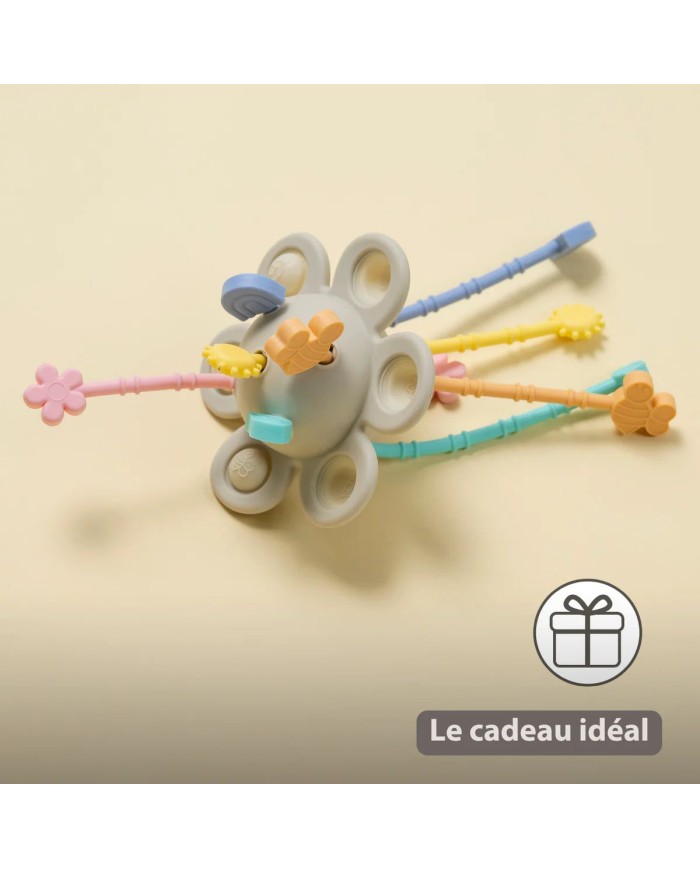 Jouet Montessori pour bébé en silicone - 20 cm - Multicolore
