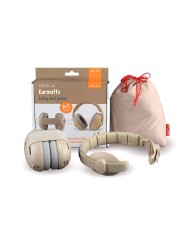Casque de protection auditive 2 en 1 pour bébé/junior - Beige