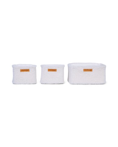 Lot de 3 paniers de rangement - Teddy Off White