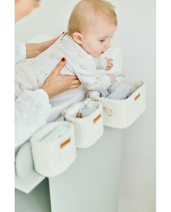 Lot de 3 paniers de rangement - Teddy Off White