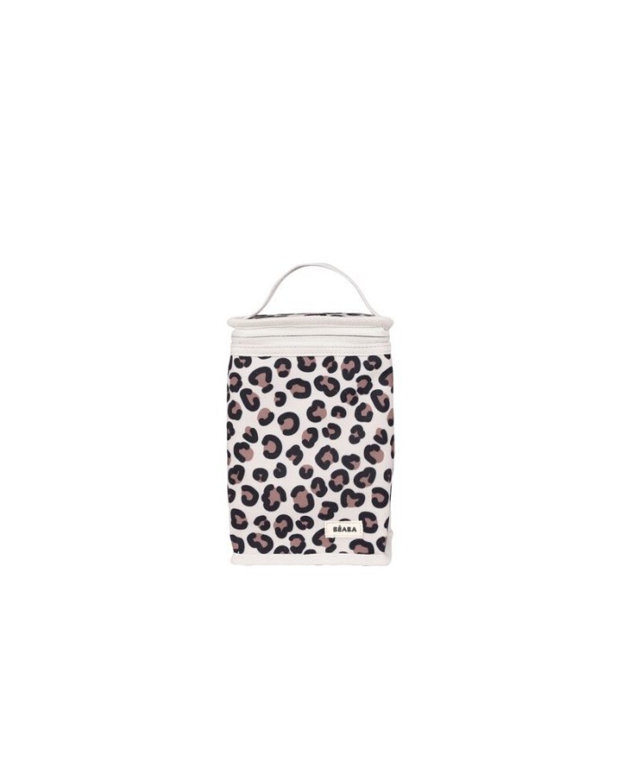 Pochette repas isotherme - Leopard clay