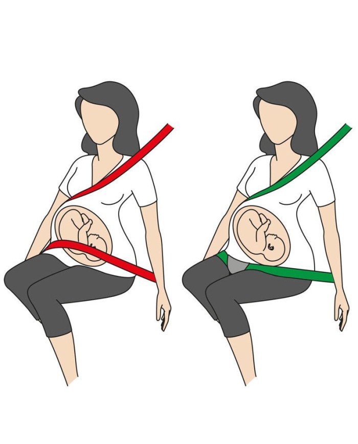 Ceinture de sécurité de grossesse - Black
