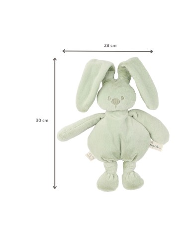 Lapin en peluche Lapidou - 30 cm - Vert tilleul
