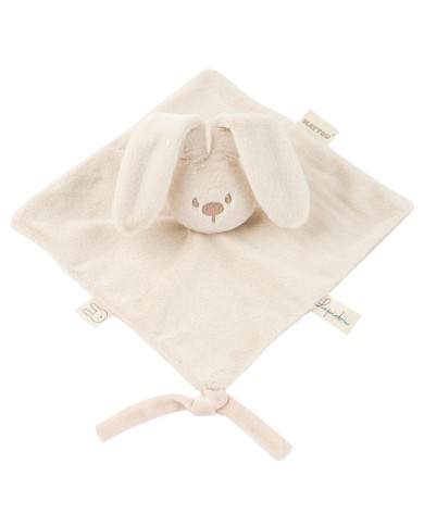 Doudou lapin lapidou 27x27 cm- Sable