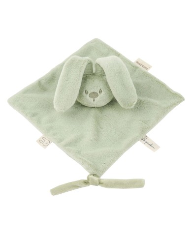Doudou lapin lapidou 27x27 cm - Vert tilleul
