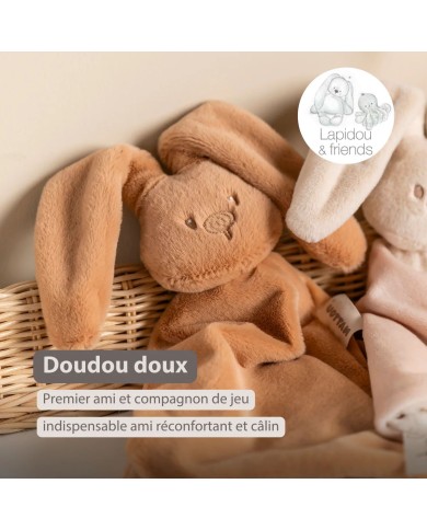 Maxi-doudou lapin lapidou 65x40 cm - Beige chaud