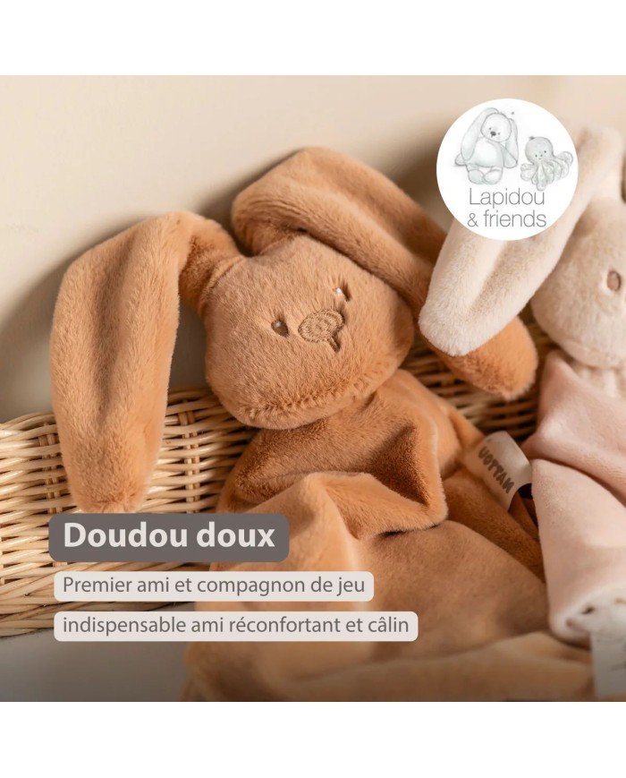 Maxi-doudou lapin lapidou 65x40 cm - Beige chaud