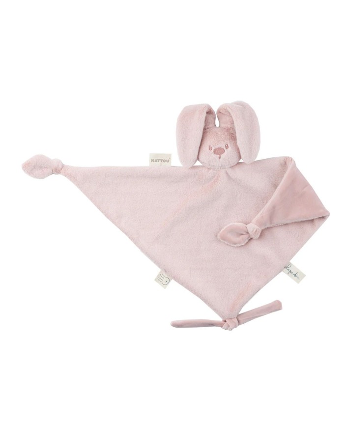 Maxi-doudou lapin lapidou 65x40 cm - Rose poudré
