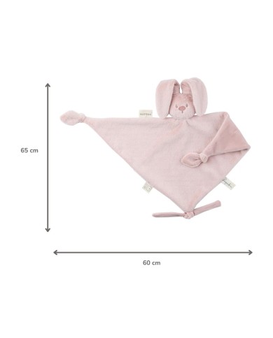 Maxi-doudou lapin lapidou 65x40 cm - Rose poudré