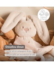 Maxi-doudou lapin lapidou 65x40 cm - Sable