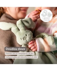 Maxi-doudou lapin lapidou 65x40 cm - Vert tilleul