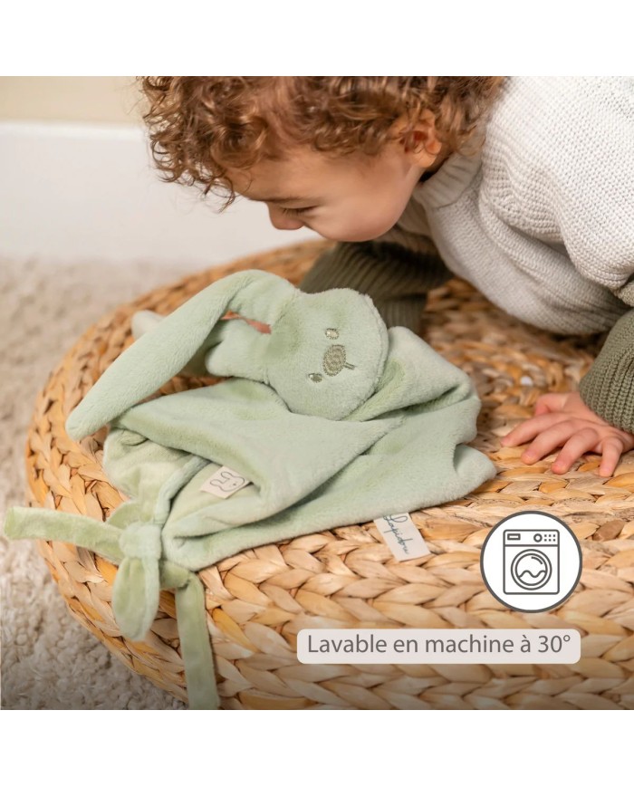 Maxi-doudou lapin lapidou 65x40 cm - Vert tilleul