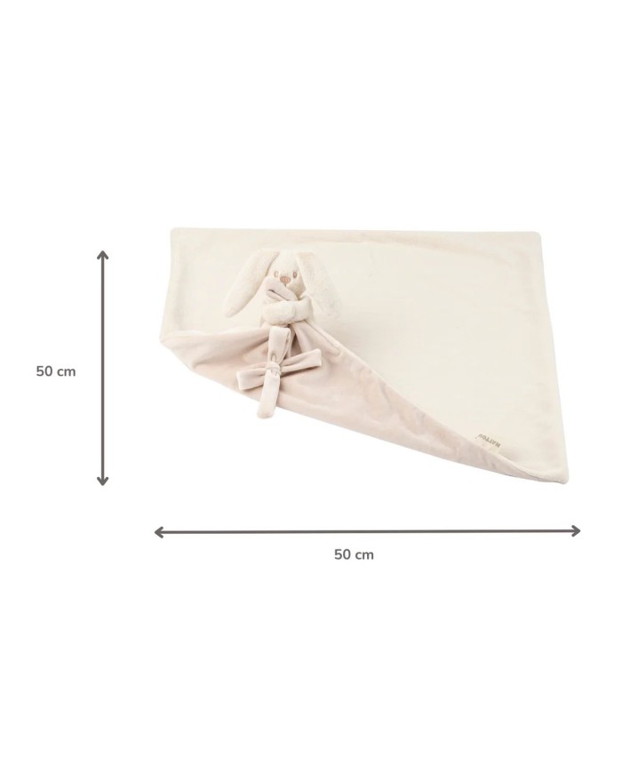 Doudou couverture lapin lapidou 50x50 cm - Sable