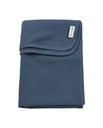 Couverture 75x100 cm Jacquard Pure - indigo