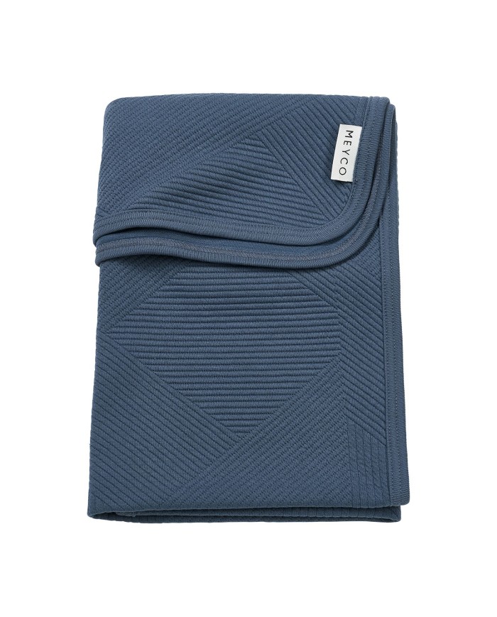 Couverture 75x100 cm Jacquard Pure - indigo