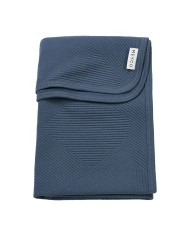 Couverture 75x100 cm Jacquard Pure - indigo