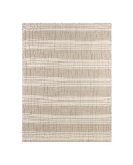 Couverture 75x100 cm en mousseline prélavée jacquard - Stripe Sand