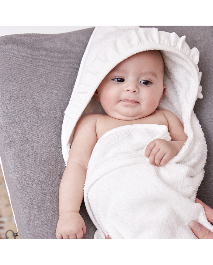 Cape de bain 80x80 cm - Ruffle Offwhite