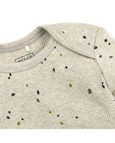 Pyjama Rib - Mini spot Sand melange