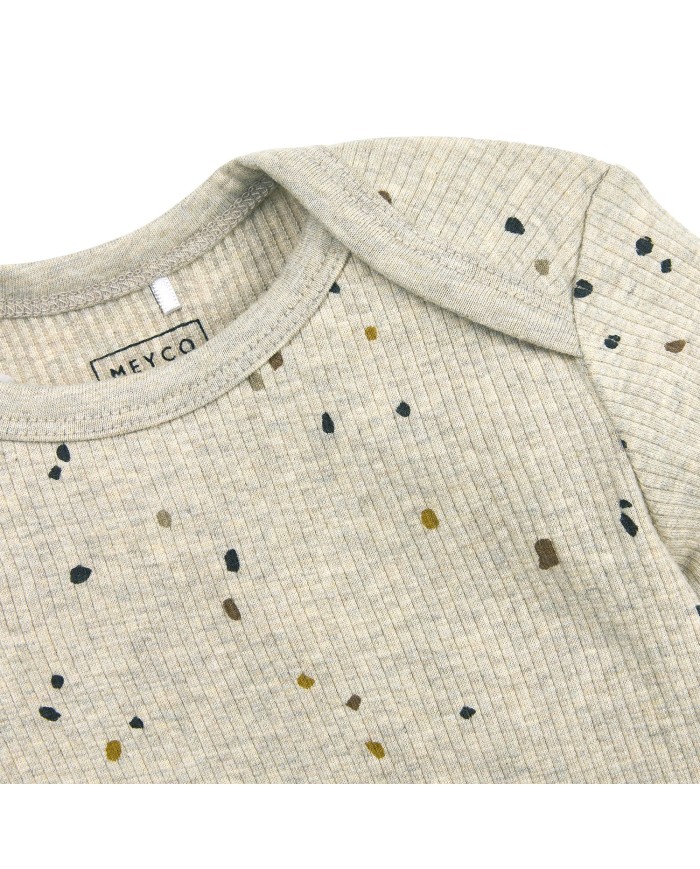Pyjama Rib - Mini spot Sand melange