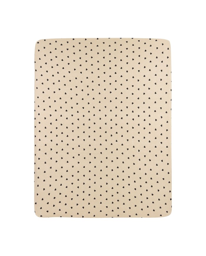 Housse de coussin à langer 50x70 cm - Sweet Heart Soft Sand/black