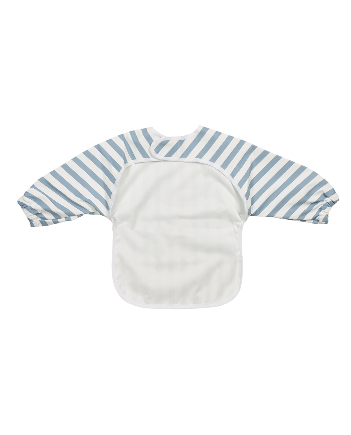 Bavoir à manche - Fat Stripe blue jeans