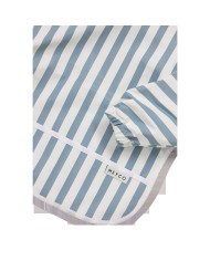 Bavoir à manche - Fat Stripe blue jeans