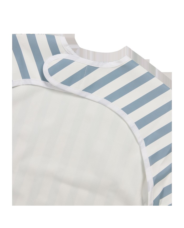 Bavoir à manche - Fat Stripe blue jeans