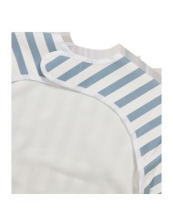 Bavoir à manche - Fat Stripe blue jeans