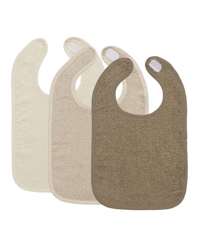 Lot de 3 bavoirs - Natural/Soft sand/Taupe