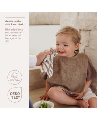 Lot de 3 bavoirs - Natural/Soft sand/Taupe
