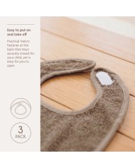 Lot de 3 bavoirs - Natural/Soft sand/Taupe