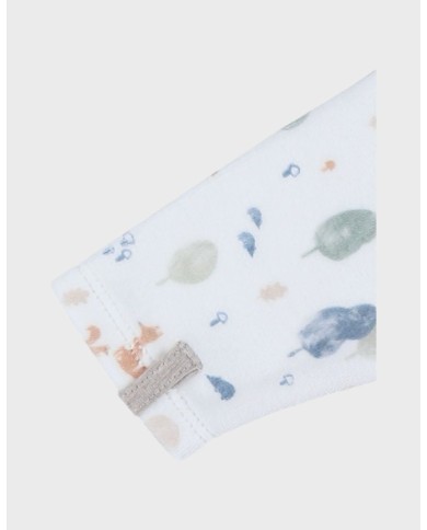 Pyjama bébé, velours imprimé renard