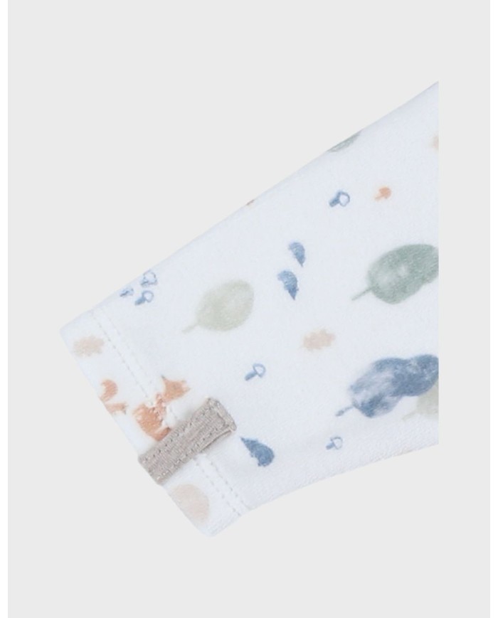 Pyjama bébé, velours imprimé renard