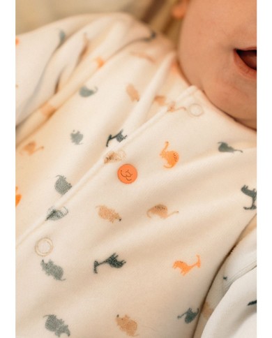 Lot de 2 pyjamas bébé en velours - Dinos