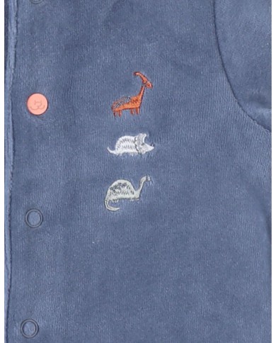 Lot de 2 pyjamas bébé en velours - Dinos