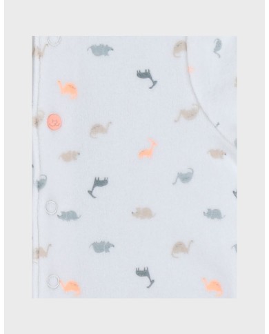 Lot de 2 pyjamas bébé en velours - Dinos