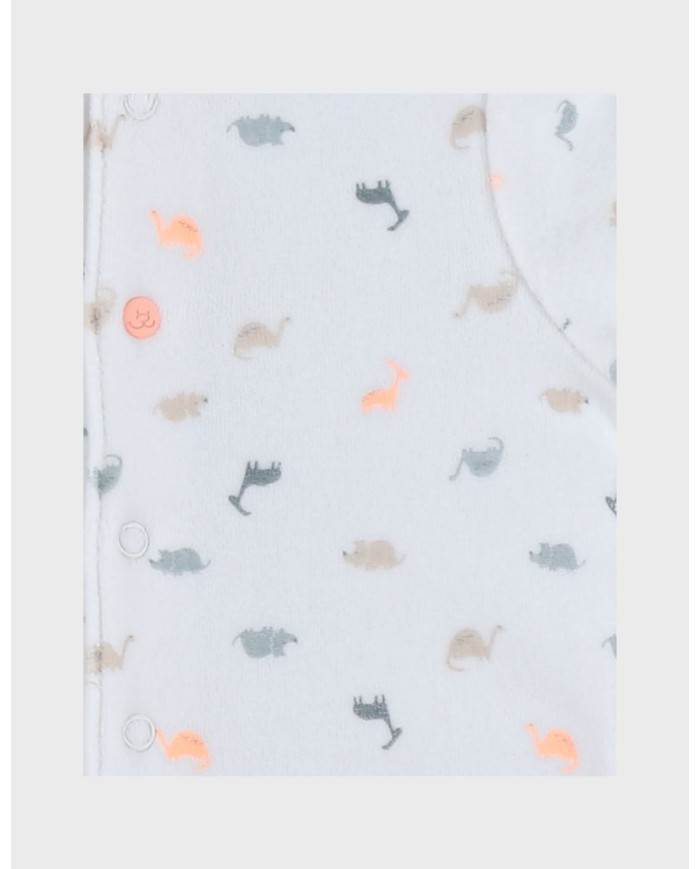 Lot de 2 pyjamas bébé en velours - Dinos