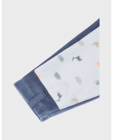 Lot de 2 pyjamas bébé en velours - Dinos