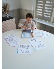 Tablette de dessin magique enfant - Écran LCD nomade avec 40 modèles