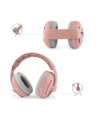 Casque de protection auditive 2 en 1 pour bébé/junior - Rose